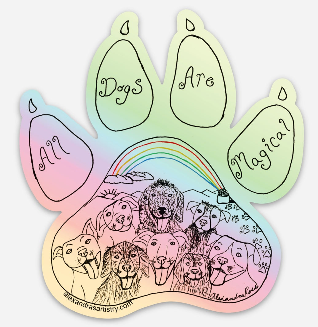 'All Dogs are Magical' Sticker