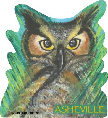 Asheville Owl Sticker