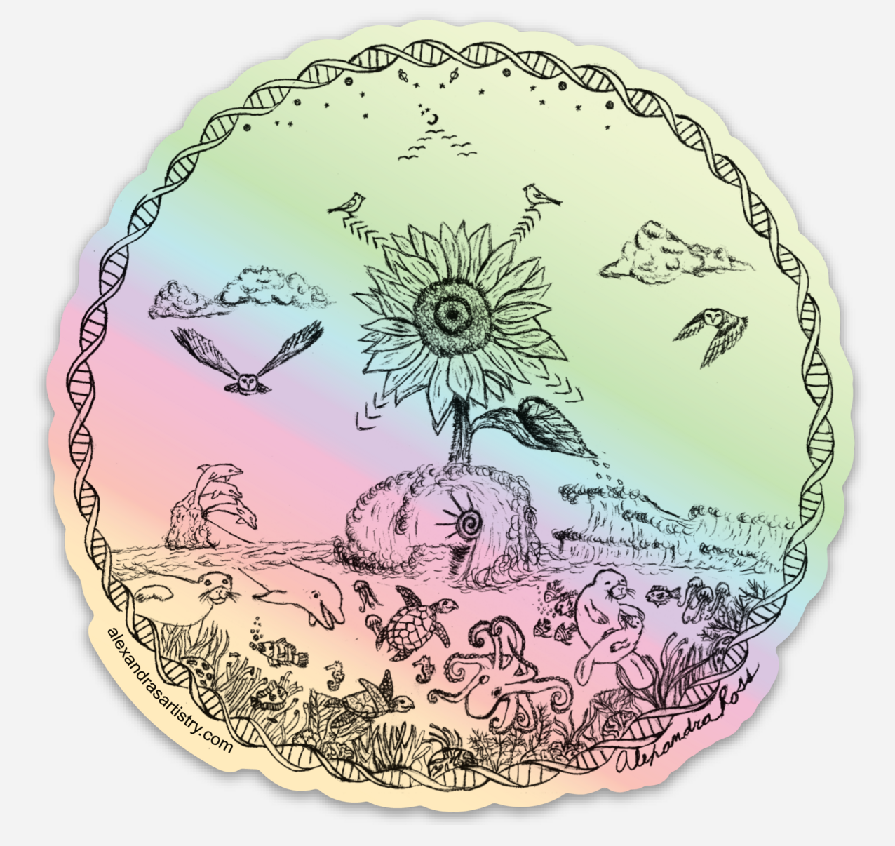 'Cirque' holographic sticker