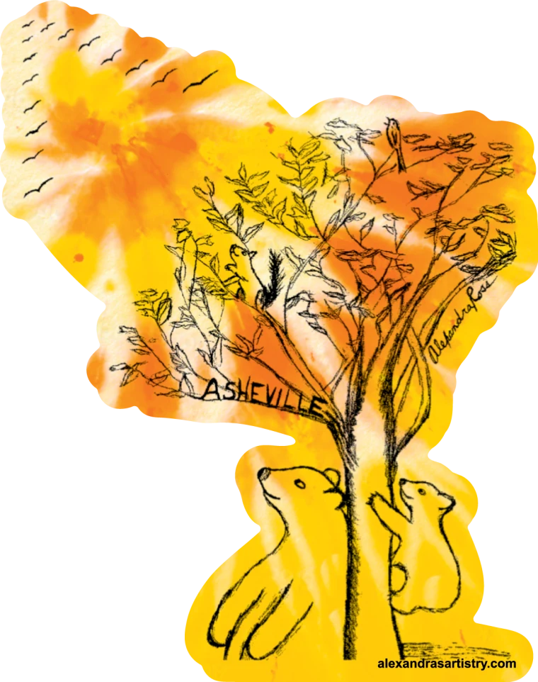 'Sunrise in Asheville' sticker