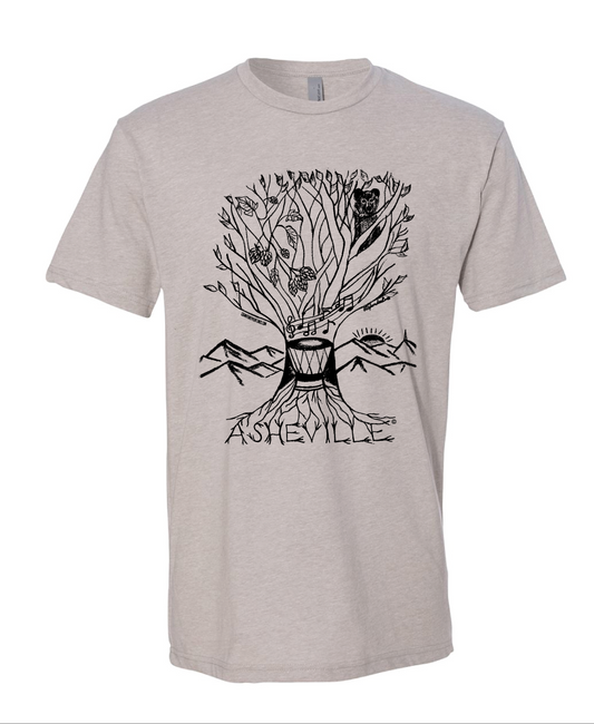 Asheville Tree unisex heather stone