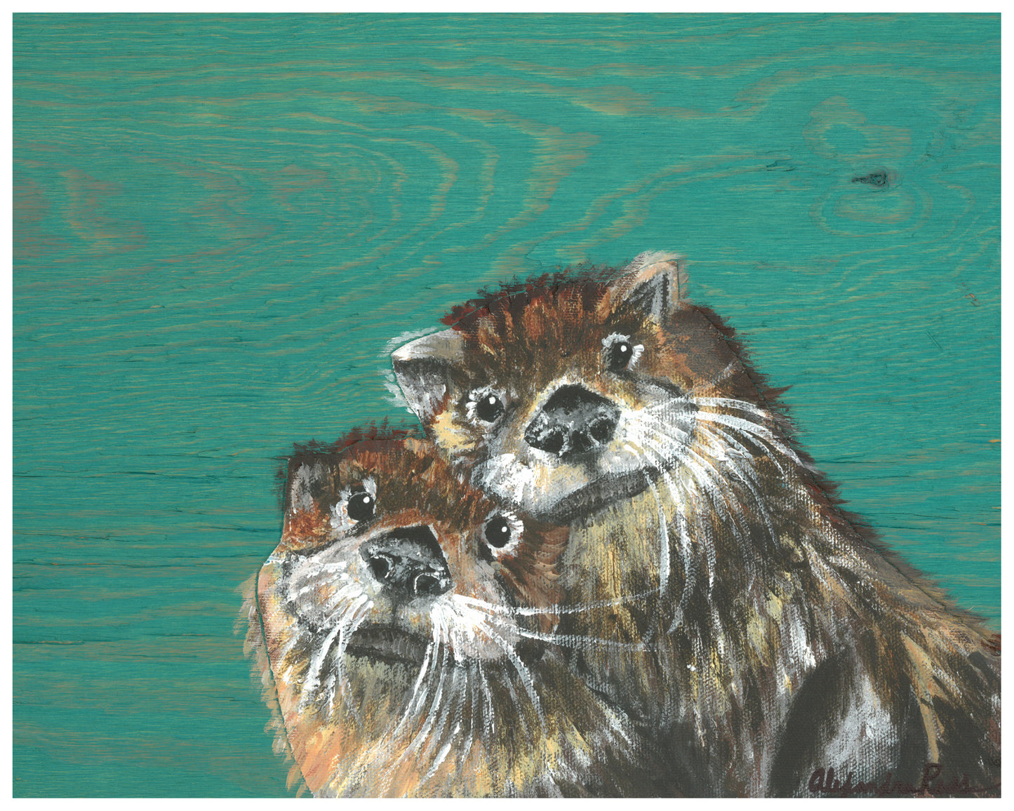 'Otter Friends' Painting