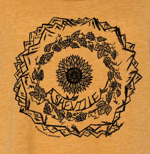 Asheville Sunflower Cropped Hoodie