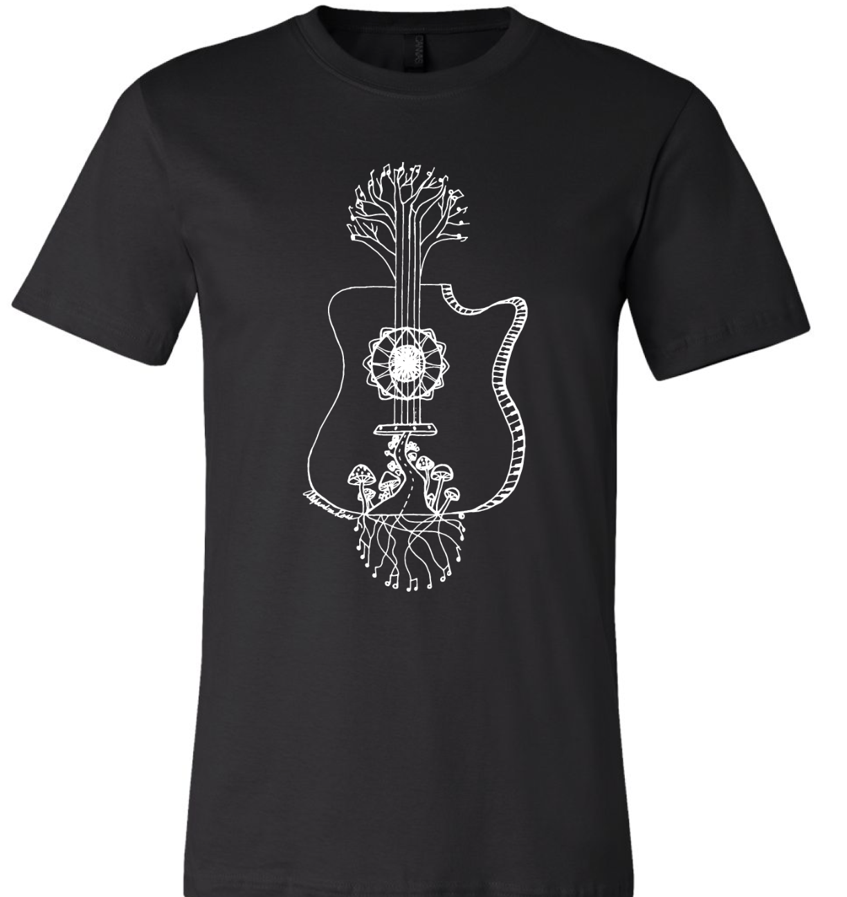 'Living Guitar' black t-shirt