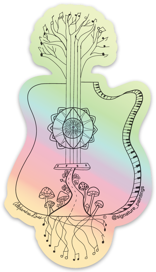 Living Guitar Sticker